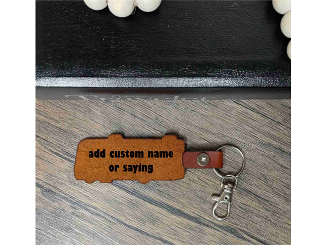 RV Motorhome leather keychain