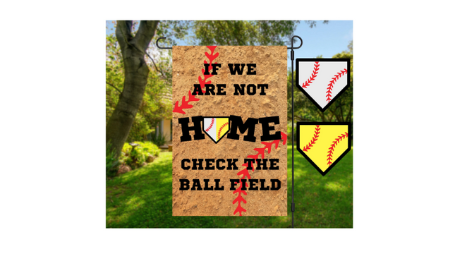 Baseball and Softball Home Garden Flag