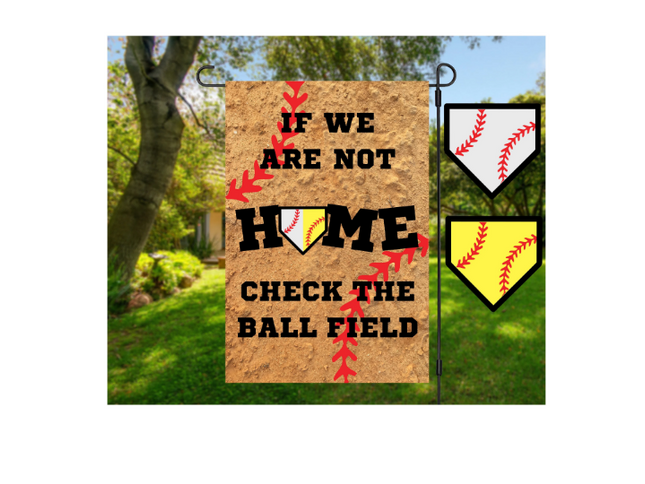 Baseball and Softball Home Garden Flag