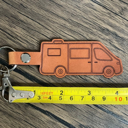 Class B Camper Van leather keychain