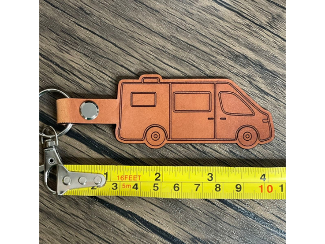Class B Camper Van leather keychain