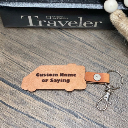 Class B Camper Van leather keychain